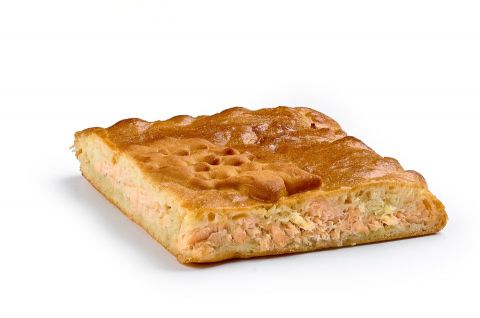 Пирог с сёмгой и картофелем