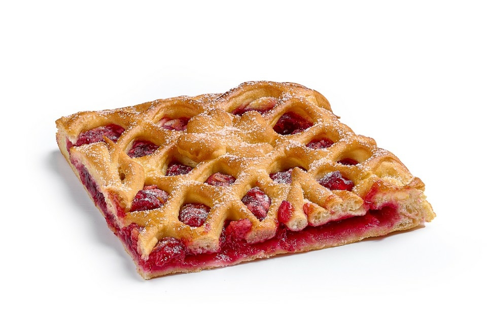 Пирог постный с брусникой с яблоком