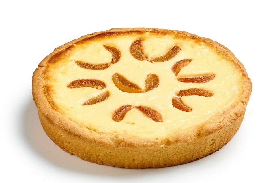 «Королевский» творожник с персиком на песочном тесте